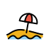 beach with umbrella Discord emoji — free static PNG download