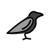 black bird Discord emoji — free static PNG download