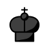 black chess king Discord emoji — free static PNG download