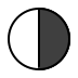circle with right half black Discord emoji — free static PNG download