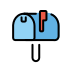 closed mailbox with raised flag Discord emoji — free static PNG download