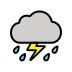 cloud with lightning and rain Discord emoji — free static PNG download