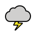 cloud with lightning Discord emoji — free static PNG download