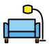couch and lamp Discord emoji — free static PNG download