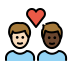 couple with heart: man, man, light skin tone, dark skin tone Discord emoji — free static PNG download