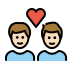 couple with heart: man, man, light skin tone Discord emoji — free static PNG download