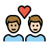 couple with heart: man, man, medium-light skin tone, light skin tone Discord emoji — free static PNG download
