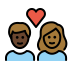 couple with heart: person, person, dark skin tone, medium-dark skin tone Discord emoji — free static PNG download