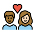 couple with heart: person, person, medium-dark skin tone, light skin tone Discord emoji — free static PNG download