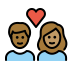 couple with heart: person, person, medium-dark skin tone, medium skin tone Discord emoji — free static PNG download