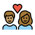 couple with heart: person, person, medium skin tone, medium-dark skin tone Discord emoji — free static PNG download