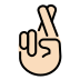 crossed fingers: light skin tone Discord emoji — free static PNG download