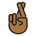 crossed fingers: medium-dark skin tone Discord emoji — free static PNG download