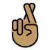 crossed fingers: medium skin tone Discord emoji — free static PNG download