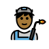 factory worker: medium-dark skin tone Discord emoji — free static PNG download