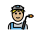 factory worker: medium-light skin tone Discord emoji — free static PNG download