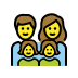 family: man, woman, girl, girl Discord emoji — free static PNG download