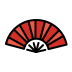 folding hand fan Discord emoji — free static PNG download
