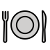 fork and knife with plate Discord emoji — free static PNG download