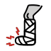 fracture leg Discord emoji — free static PNG download