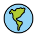globe showing Americas Discord emoji — free static PNG download