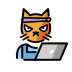 hacker cat Discord emoji — free static PNG download