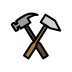 hammer and pick Discord emoji — free static PNG download