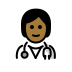 health worker: medium-dark skin tone Discord emoji — free static PNG download