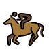 horse racing: dark skin tone Discord emoji — free static PNG download