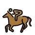 horse racing: medium-dark skin tone Discord emoji — free static PNG download