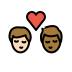 kiss: man, man, light skin tone, medium-dark skin tone Discord emoji — free static PNG download