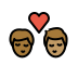 kiss: man, man, medium-dark skin tone, medium skin tone Discord emoji — free static PNG download
