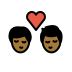 kiss: man, man, medium-dark skin tone Discord emoji — free static PNG download