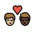 kiss: man, man, medium-light skin tone, dark skin tone Discord emoji — free static PNG download