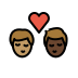 kiss: man, man, medium skin tone, dark skin tone Discord emoji — free static PNG download