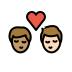 kiss: man, man, medium skin tone, light skin tone Discord emoji — free static PNG download