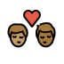 kiss: man, man, medium skin tone, medium-dark skin tone Discord emoji — free static PNG download