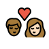 kiss: person, person, medium-dark skin tone, light skin tone Discord emoji — free static PNG download