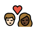 kiss: woman, man, light skin tone, dark skin tone Discord emoji — free static PNG download
