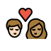 kiss: woman, man, light skin tone, medium skin tone Discord emoji — free static PNG download