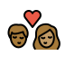 kiss: woman, man, medium-dark skin tone, medium skin tone Discord emoji — free static PNG download