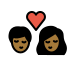 kiss: woman, man, medium-dark skin tone Discord emoji — free static PNG download