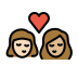 kiss: woman, woman, light skin tone, medium-light skin tone Discord emoji — free static PNG download