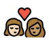 kiss: woman, woman, light skin tone, medium skin tone Discord emoji — free static PNG download