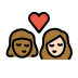 kiss: woman, woman, medium-dark skin tone, light skin tone Discord emoji — free static PNG download