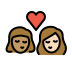 kiss: woman, woman, medium skin tone, light skin tone Discord emoji — free static PNG download
