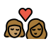 kiss: woman, woman, medium skin tone, medium-dark skin tone Discord emoji — free static PNG download