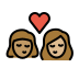 kiss: woman, woman, medium skin tone, medium-light skin tone Discord emoji — free static PNG download