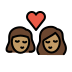kiss: woman, woman, medium skin tone Discord emoji — free static PNG download