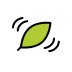leaf fluttering in wind Discord emoji — free static PNG download